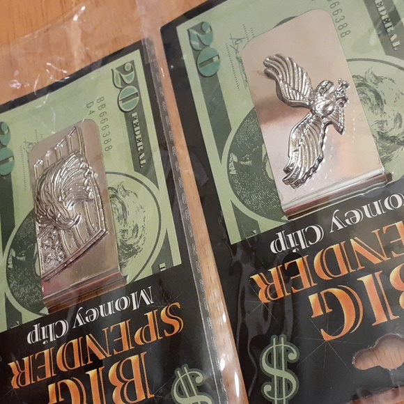 Bundle of 2 Patriotic Eagle Silver Money Clips AA122 - Picture 7 of 7